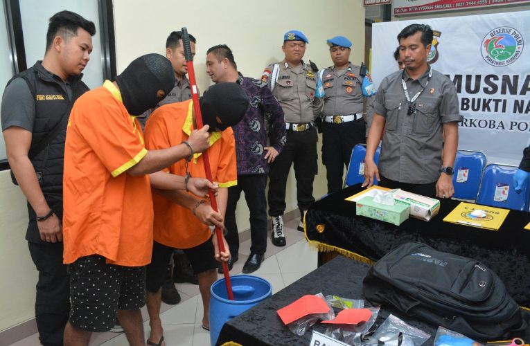 Seberat 344,2 Gram BB Narkotika Jenis Sabu di Musnahkan Ditresnarkoba Polda Kepri
