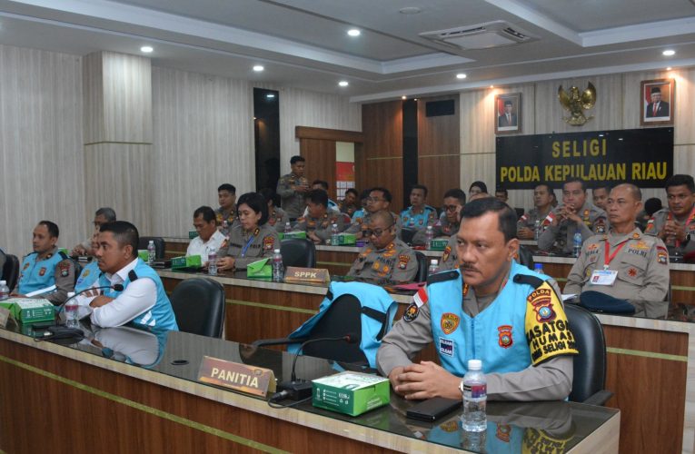 Secara Daring, Polda Kepri Laksanakan Pengambilan Sumpah dan Penandatanganan Pakta Integritas Seleksi Dikbang Terpadu Tingkat Pusat