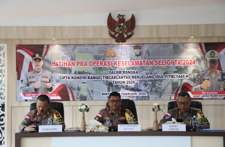 Polres Bintan Laksanakan Operasi Keselamatan Berlalu Lintas di 3 Sasaran 
