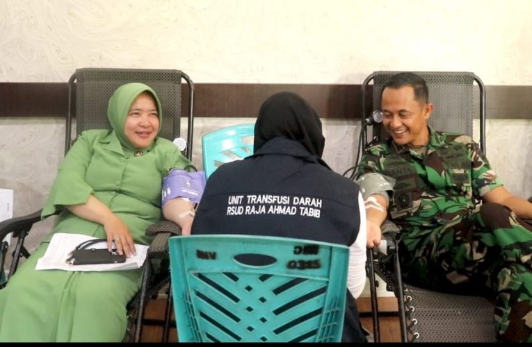 HUT Persit TNI AD, Kodim 0315 Tanjungpinang Gelar Bhakti Sosial Donor Darah