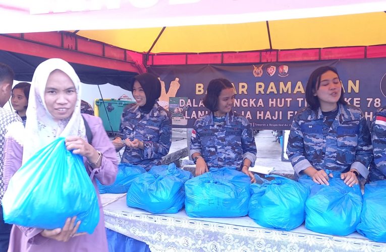 Lanud RHF Tanjungpinang Berbagi Kebaikan Buka Bazar Murah Ramadhan