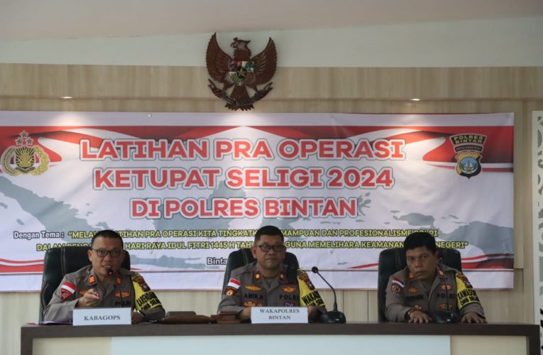 Sambut Lebaran,Operasi Ketupat Seligi 2024 Dilaksanakan Polres Bintan