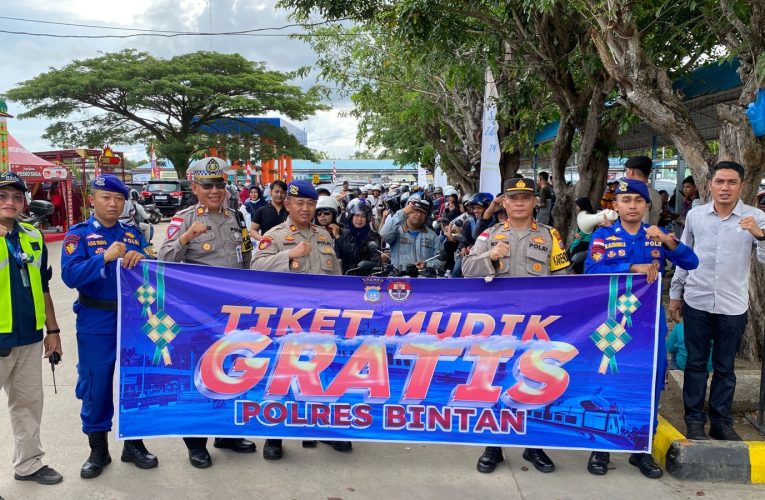Sebanyak 150 Pemudik dapat Tiket Balik Gratis Hari Ini dari Polres Bintan