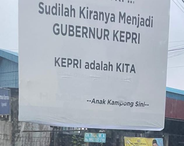 Terpampang di Papan Iklan, Masyarakat Tanjungpinang Dukung Irjen Pol Yan Fitri Menuju Kepri 1