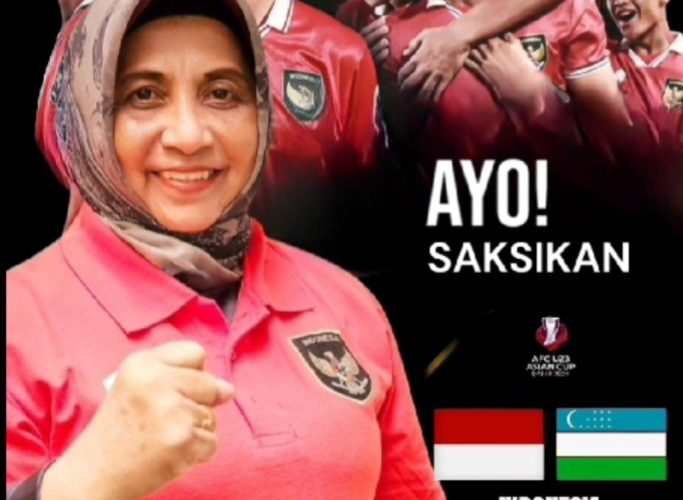 Semifinal Piala Asia U23, Nobar di Melayu Square Tepi Laut, Bersama Rahma