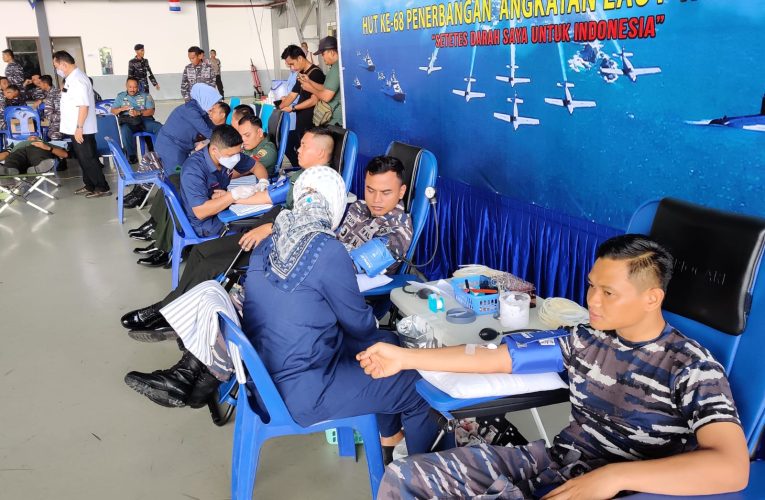 PMI Tanjungpinang Kekurangan Stok Darah, Gelar Donor di HUT ke-68 Penerbangan AL