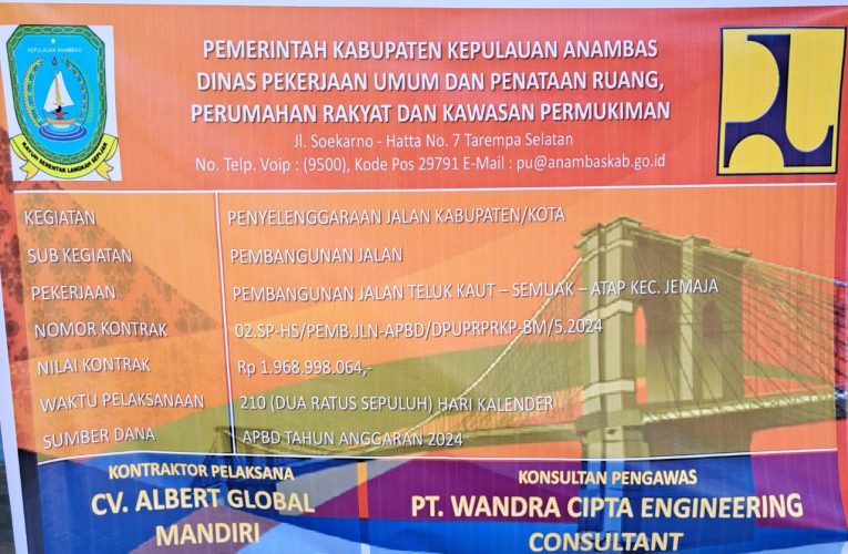 Doa dan Tepung Tawar Tandai Mulainya Pembangunan Jalan Teluk Kaut – Semuak – Atap