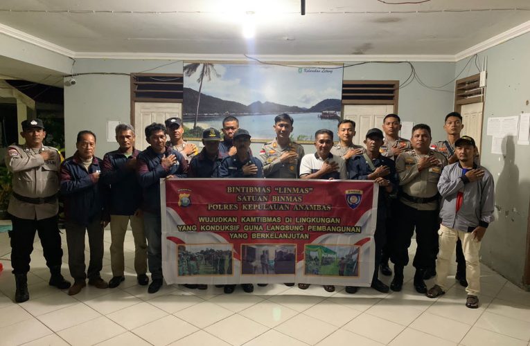 Sat Binmas Polres Kepulauan Anambas Sosialisasi Bintibmas Linmas di Kelurahan Letung