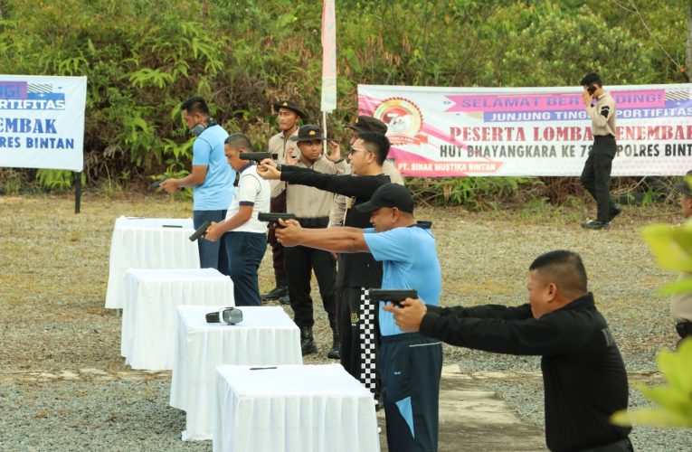 Polres Bintan Gelar Lomba Menembak untuk Meriahkan Hari Bhayangkara ke-78