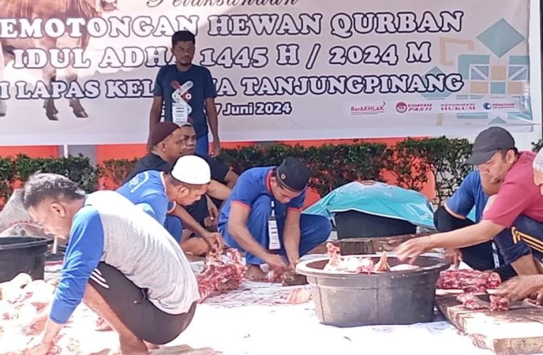 Lapas Kelas II A Tanjungpinang Qurban 2 Ekor Sapi dan 5 Ekor Kambing