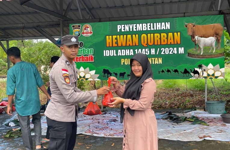 Hari Raya Idul Adha 1445H, Polres Bintan Sembelih 4 Ekor Hewan Qurban