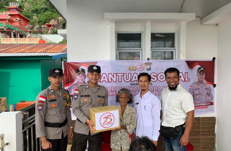 Polres Kepulauan Anambas Berikan Bansos dalam Rangka HUT Bhayangkara Ke-78