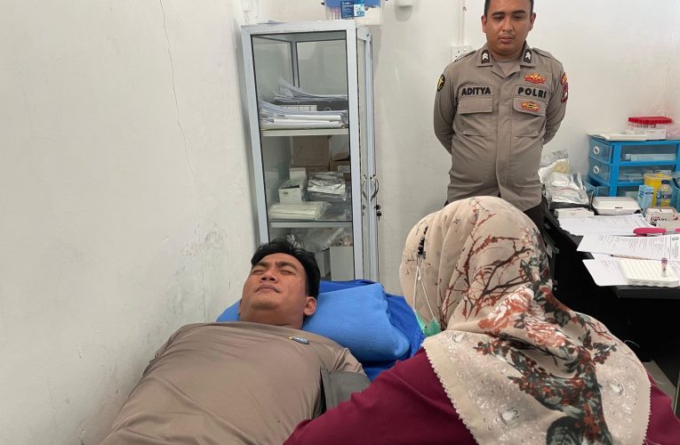 Sambut HUT Bhayangkara ke-78, Polres Kepulauan Anambas Gelar Bakti Kesehatan Donor Darah