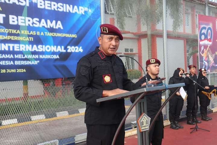 Lapas Narkotika Kelas IIA Tanjungpinang Gelar Apel Siaga dan Deklarasi Lapas Bersinar Bersama BNN Kota Tanjungpinang