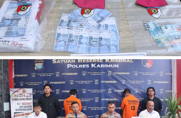 Satreskrim Polres Karimun Ungkap Kasus Uang Palsu, Dua Tersangka Diamankan