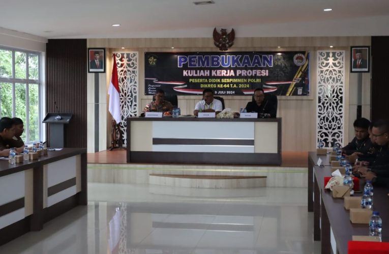 12 Siswa Sespimmen Polri Laksanakan Kuliah Kerja Profesi di Polres Bintan