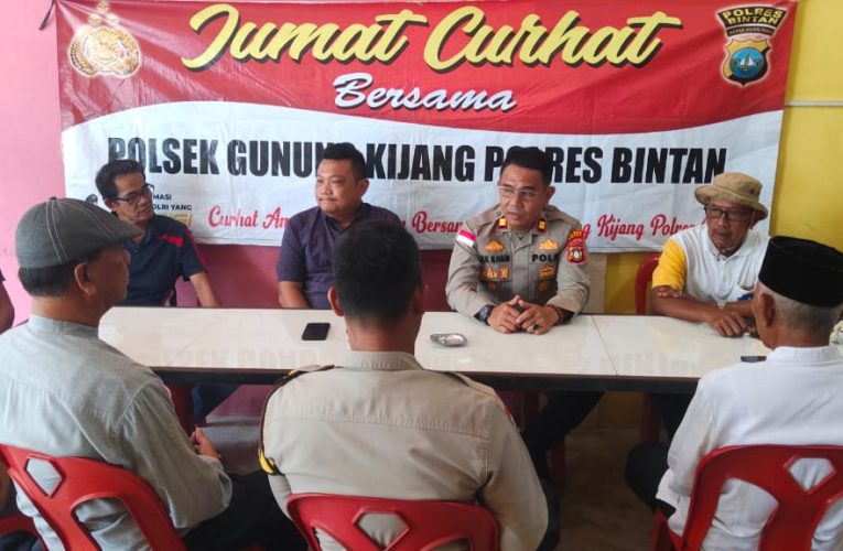 Jumat Curhat Polsek Gunung Kijang, Masyarakat Minta Penerangan Jalan Segera Difasilitasi