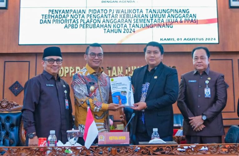 Pj. Wali Kota Tanjungpinang Sampaikan Rancangan KUA-PPAS APBDP 2024