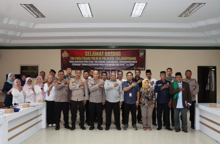 Penelitian Puslitbang Polri di Polresta Tanjungpinang Bahas Penanganan Kekerasan Terhadap Perempuan dan Anak