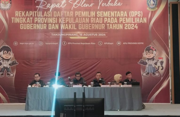 KPU Kepri Tetapkan DPS 1.557.513 di Pilkada Gubernur dan Wakil Gubernur