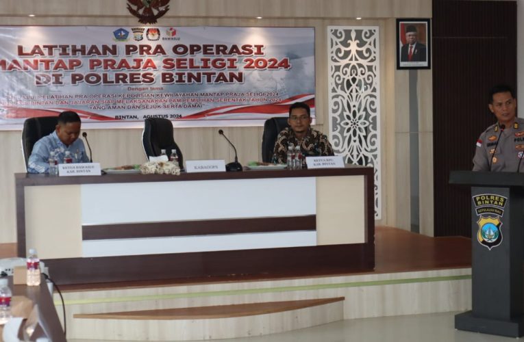 Polres Bintan Gelar Latpraops Mantap Praja Seligi 2024 untuk Pengamanan Pilkada