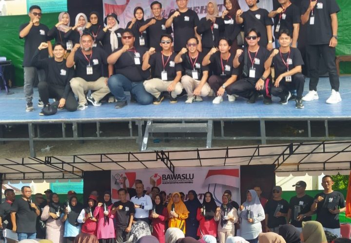 Bawaslu Anambas Gelar Sosialisasi Pemilu 2024 Lewat Jalan Santai