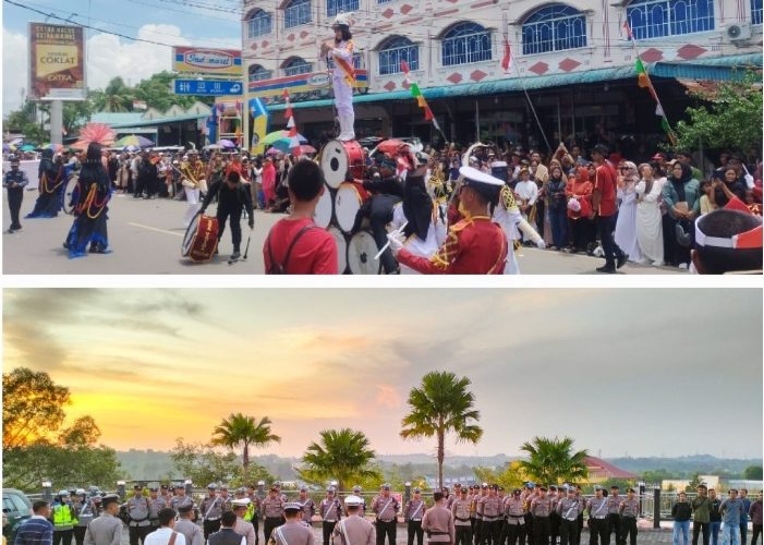 Polres Bintan Kerahkan 100 Personil untuk Amankan Pawai Nusantara Peringatan HUT RI Ke-79
