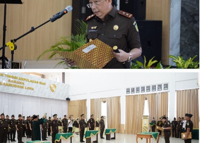 Kajati Kepri Lantik Pejabat Eselon III di Wilayah Hukum Kejati Kepri