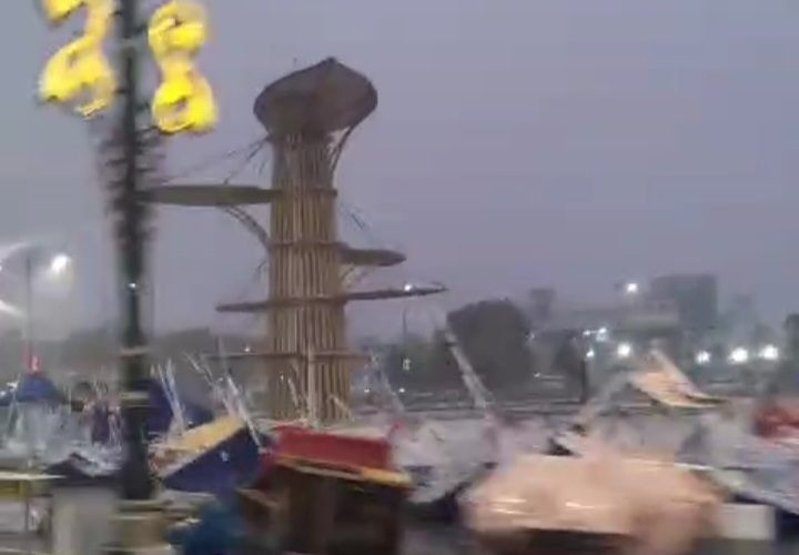 Hujan Deras dan Angin Kencang Porak-Perandakan Tenda Bazar UMKM di Tanjungpinang