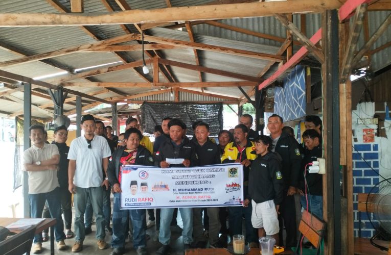 Sahabat Ojol Tanjungpinang Satu Hati Dukung Pasangan Rudi-Rafiq
