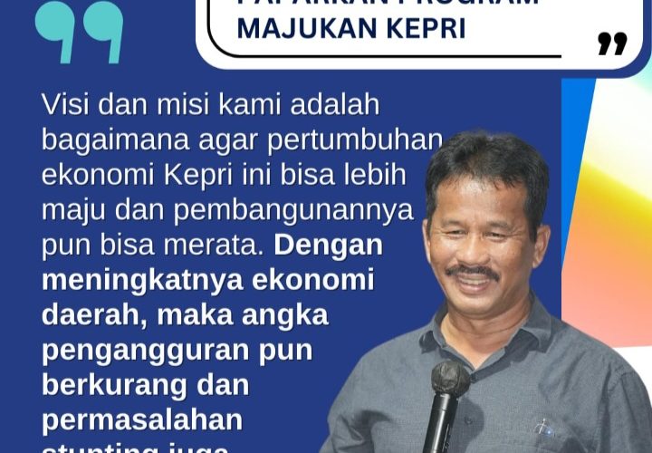 Tema Debat soal Pembangunan Inklusif Berkeadilan, Rudi Siap Paparkan Program Majukan Kepri