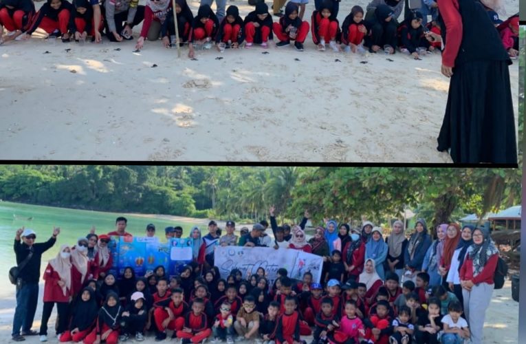 Kelompok Penyu Jemaja Lestari Lepas 300 Ekor Anak Penyu di Pantai Kusik untuk Peringati Hari Cinta Puspa dan Satwa Nasional