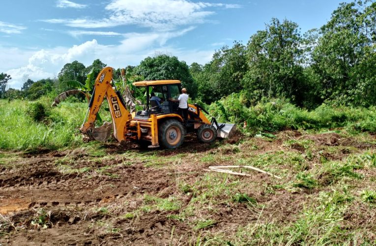 Polresta Tanjungpinang dan Kelompok Tani Harapan Jaya Kolaborasi Buka Lahan di Dompak untuk Ketahanan Pangan