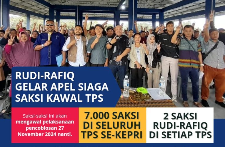 Kawal Kemenangan, Tim Rudi-Rafiq Siapkan 7.000 Saksi di TPS, Hari ini Gelar Apel Siaga