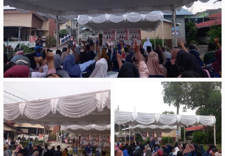 Rahma-Rizha Gaungkan Kampanye “Paket Dunia Akhirat”, Warga Kampung Baru Antusias Hadir