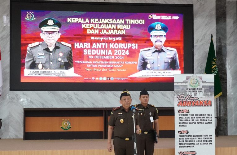 Kejati Kepri Gelar Upacara Peringatan Hari Anti Korupsi Sedunia 2024: “Bersama Melawan Korupsi untuk Indonesia Maju”