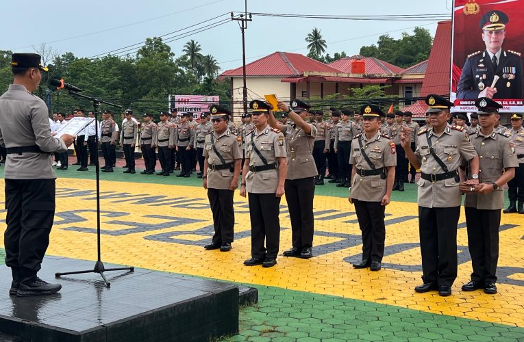 Kapolresta Tanjungpinang Pimpin Sertijab Kabag SDM dan Kapolsek KKP Sri Bintan Pura