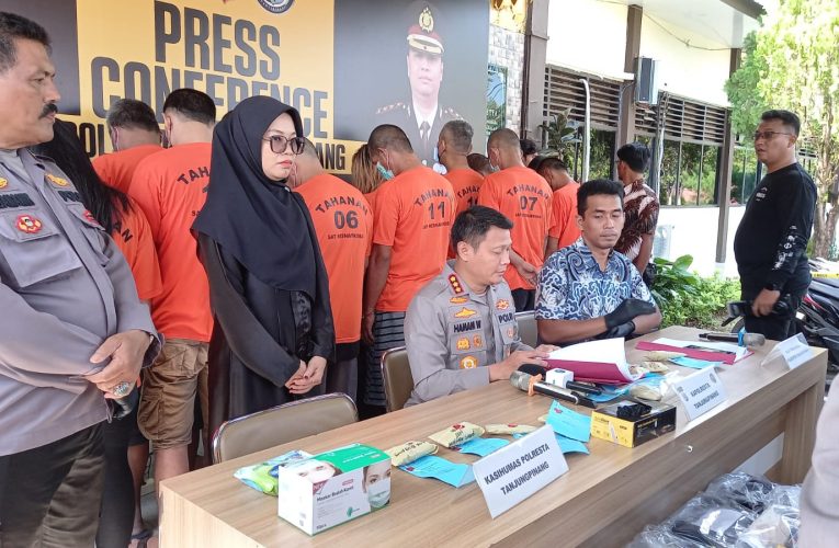Satresnarkoba Polresta Tanjungpinang Ungkap 11 Kasus Narkoba, 16 Tersangka Diamankan