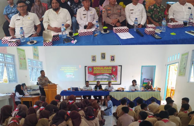 Pemdes Rewak Gelar Sosialisasi Bahaya Narkoba di Kalangan Pelajar SMP