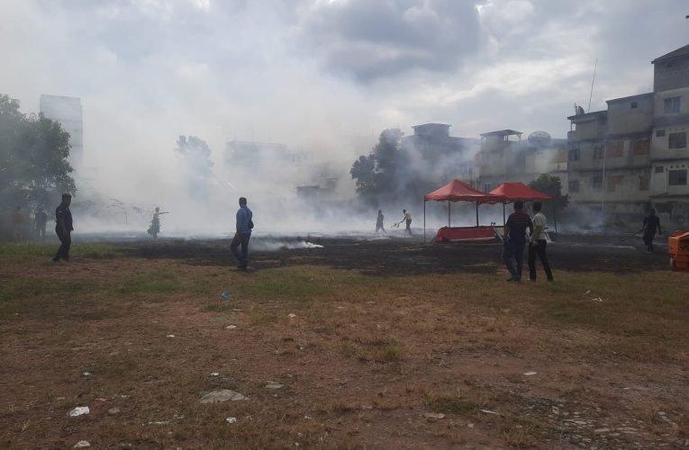Kebakaran Lahan Seluas 500 M² Terjadi di Jalan Teuku Umar Tanjungpinang