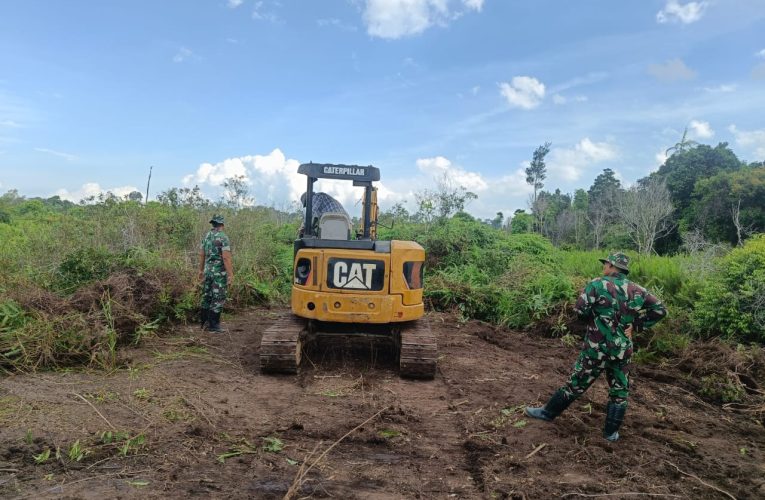 TMMD ke-124 Kodim 0315/Tanjungpinang: Alat Berat Mulai Dikerahkan untuk Percepat Pembangunan Infrastruktur di Desa Panggak Laut