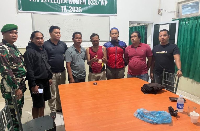 Tim Intel Korem 033/WP Tangkap Kurir Sabu di Bintan Timur, 100 Gram Barang Bukti Diamankan