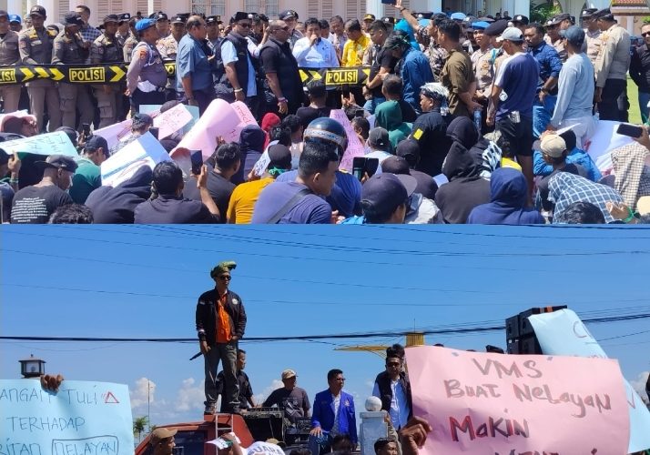 Ratusan Nelayan Tanjungpinang Unjuk Rasa Tolak Tambang Pasir Laut