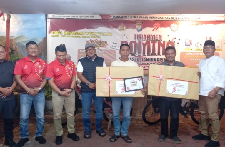 Turnamen Domino Polresta Tanjungpinang Resmi Ditutup, Samuel Cs Raih Juara Pertama