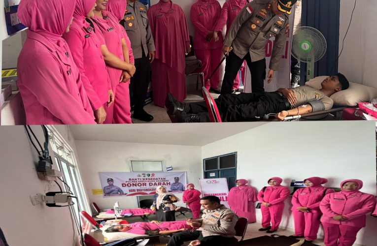 Polres Anambas Gelar Bakti Kesehatan Donor Darah Dalam Rangka HUT Bhayangkara Ke-79