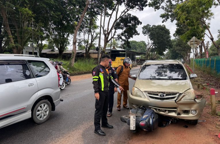 Kecelakaan di Jalan Nusantara Km.25, Pengendara Motor Alami Luka Berat