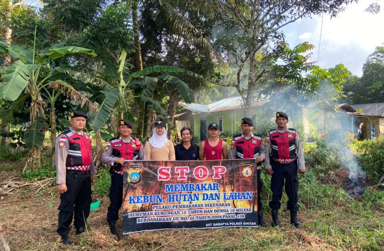 Satsamapta Polres Bintan Ajak Warga Cegah Karhutla Lewat Sosialisasi Lingkungan