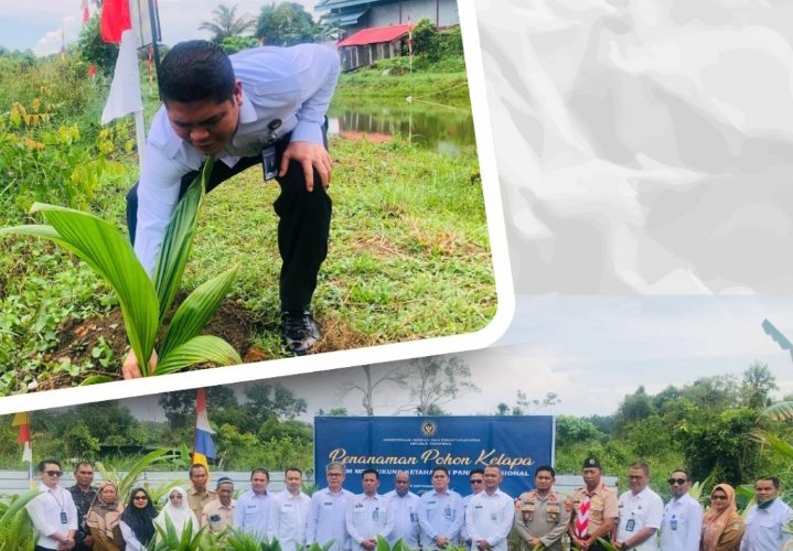 Dukung Ketahanan Pangan, Kepala Rutan Tanjungpinang Ikut Penanaman 2.900 Bibit Kelapa Serentak di Kepri