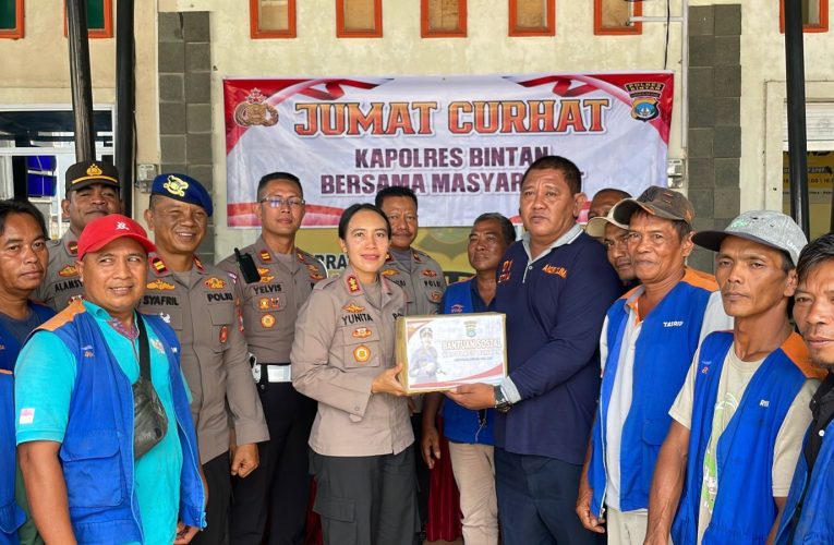 Kapolres Bintan Gelar Jumat Curhat Bersama TKBM, Tekankan Pentingnya Jaga Keamanan dan Keselamatan Kerja