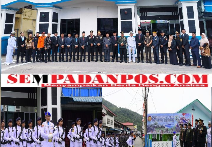 HUT TNI Ke-80, Lanal Tarempa Gelar Upacara Gabungan Penuh Semarak di Anambas